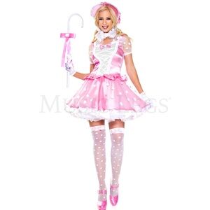 Music Legs Pink and White Costume Set little Bo Peep